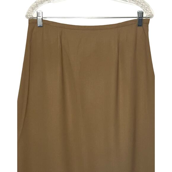 Saks 5th Avenue Skirt Womens Size Medium Waist Wool Caramel Midi Deadstock NWT - Picture 5 of 7